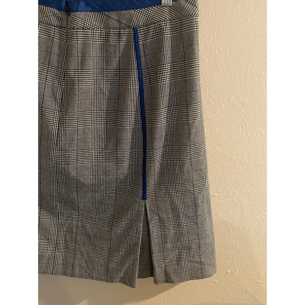 Lane Bryant Plaid A-Line Skirt Blue Trim Size 14 - Picture 6 of 11